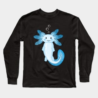 Blue Galaxy Axolotl Long Sleeve T-Shirt